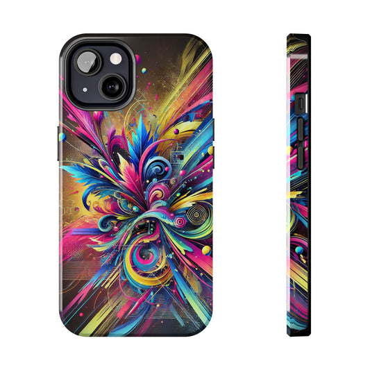 Vibrant Abstract Tough Phone Case - Colorful Protection for Your Device